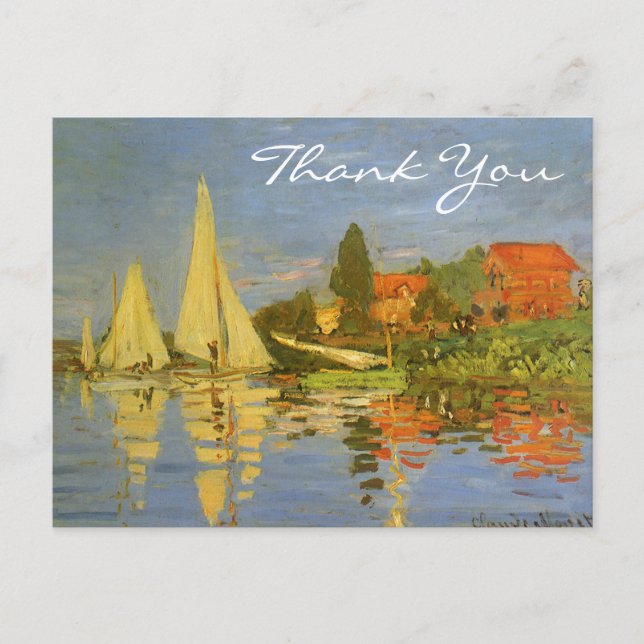 Monets Regatta in Argenteuil Postkarte (Vorderseite)