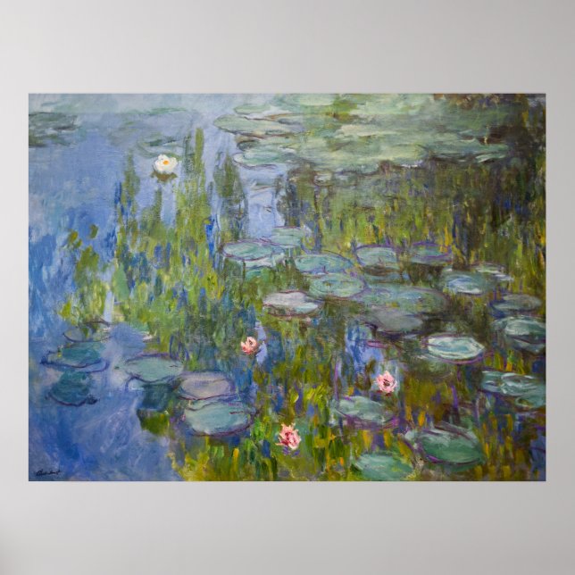 Monets Seerosen Poster (Vorne)