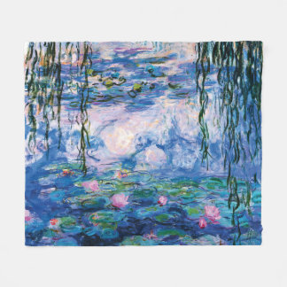 Monets Wasser-Lilien Fleecedecke
