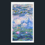 Monets Wasser Lilien Mix und Match Serviette<br><div class="desc">Water Lilies,  1919 berühmtes Gemälde von Claude Monet,  mit farblich abgestimmten Festfarben pinkisch-lila und Monet blau,  bereit zu mischen und zu ergänzen.</div>