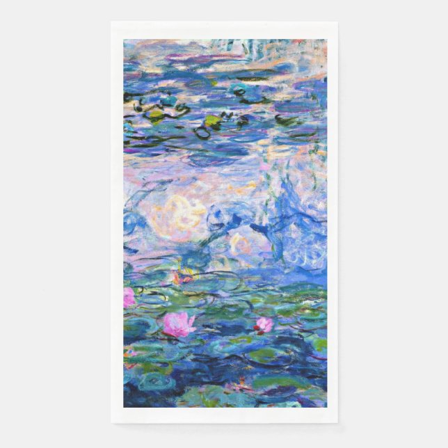 Monets Wasser Lilien Mix und Match Serviette (Vorderseite)