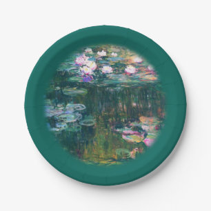 Monets Wasser-Lilien Pappteller