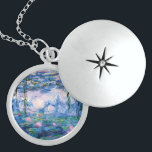 Monets Wasser-Lilien Sterling Silberkette<br><div class="desc">Monets Wasser-Lilien. 
Besichtigen Sie bitte meinen Speicher für interessanteren Entwurf und mehr Farbeauserlesenes => zazzle.com/iwheels*</div>