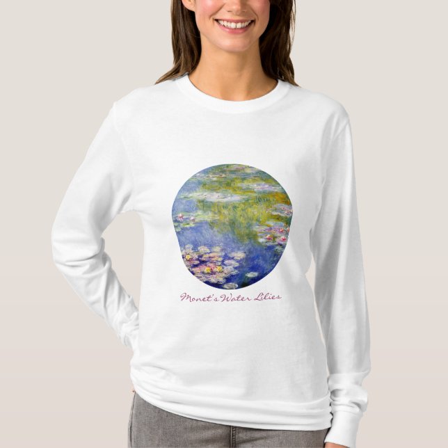 Monets Wasser-Lilien T-Shirt (Vorderseite)