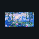 Monets Water Lilies Adressaufkleber<br><div class="desc">Monets Wasserlilien. Bitte besuchen Sie mein Geschäft für mehr interessantes Design und mehr Farbwahl. => zazzle.com/iwheels*</div>
