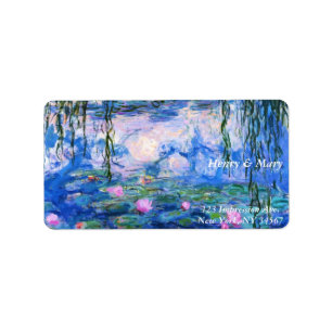 Monets Water Lilies Adressaufkleber
