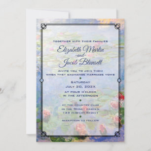Monets Water Lilies Art Hochzeit Einladung