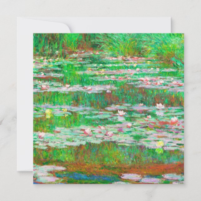 Monets Water Lilies Einladung (Vorderseite)