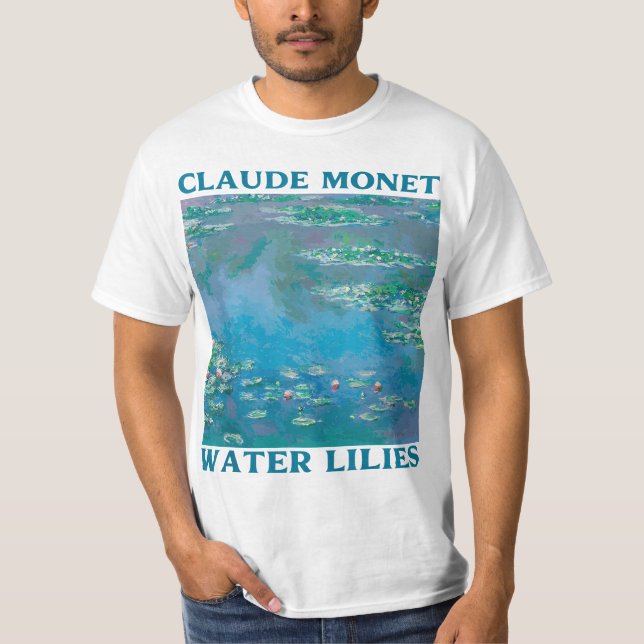 Monet's Water Lilies Modern Art Impressionism Pain T-Shirt (Vorderseite)