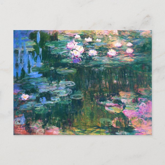 Monets Water Lilies Postkarte (Vorderseite)