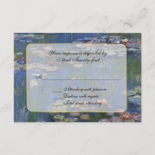 Monets Water Lilies UAWG Response Card RSVP Karte
