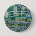 Monets Water Lilies und Japanische Brücke Button<br><div class="desc">Water Lilies und japanische Brücke von Claude Monet (1899)</div>