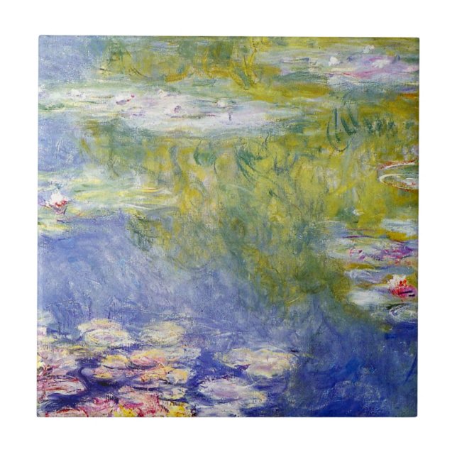 Monets Water Lily Pond Fliese (Vorderseite)