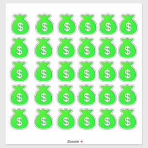 Money Bag Stickers Aufkleber