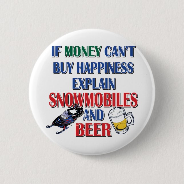 Money-Beer-Snowmobile Button (Vorderseite)