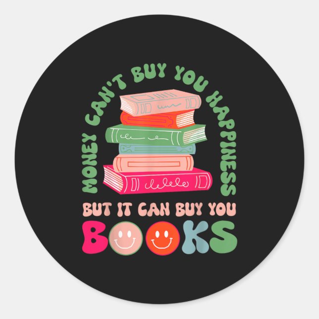 Money Can't Buy You Hapness But It Can Buy You Boo Runder Aufkleber (Vorderseite)