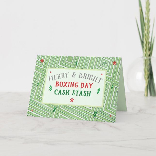Money Christmas Card Feiertagskarte (Vorderseite)