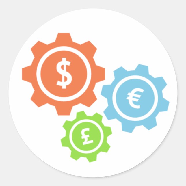 Money Classic Round Sticker (Vorderseite)