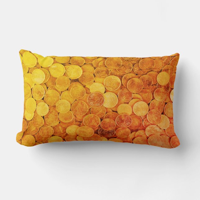 Money Cotton Throw Kissen, Lumbar Kissen 13" x 21" (Vorderseite)