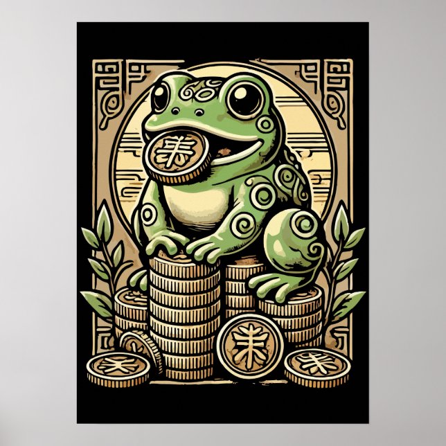 Money Frog, Lucky Toad, Jin Chan - Erfolg Glück Poster (Vorne)