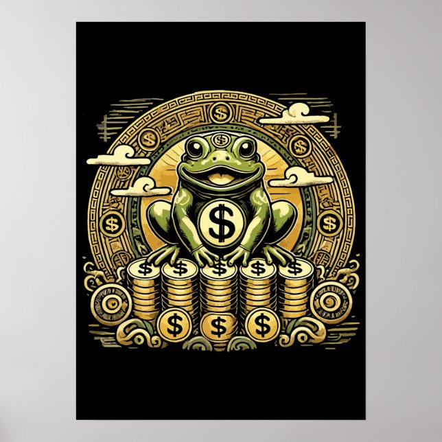 Money Frog, Lucky Toad, Jin Chan - Erfolg Glück Poster (Vorne)