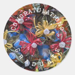 Money lei Design Gratulationen Graduiertenaufklebe Runder Aufkleber