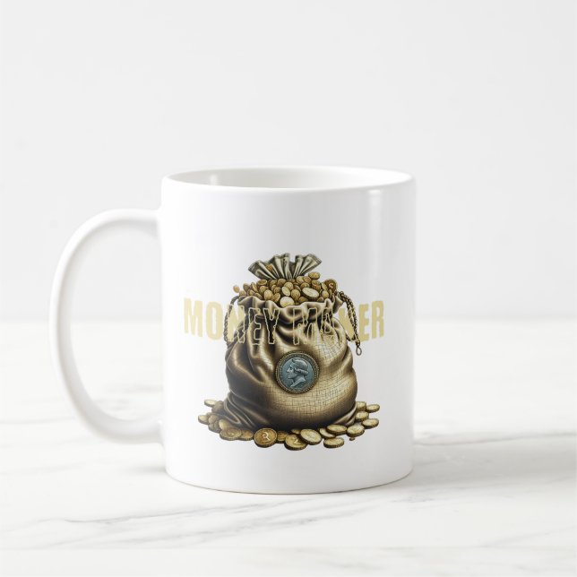 Money Maker | Die Tasche Gold Kaffeetasse (Links)