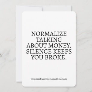 Money Mindset Motivation Card, Geschenk für Girl B Feiertagskarte