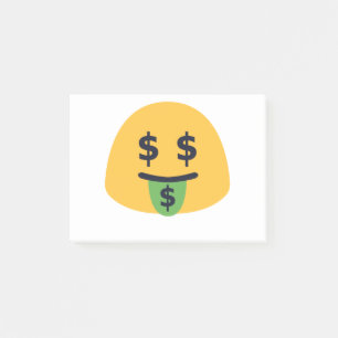 Money Mouth Emoji Post-it Klebezettel