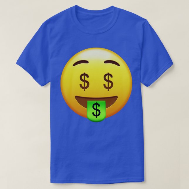 Money Mouth Face Emoji TShirt (Design vorne)