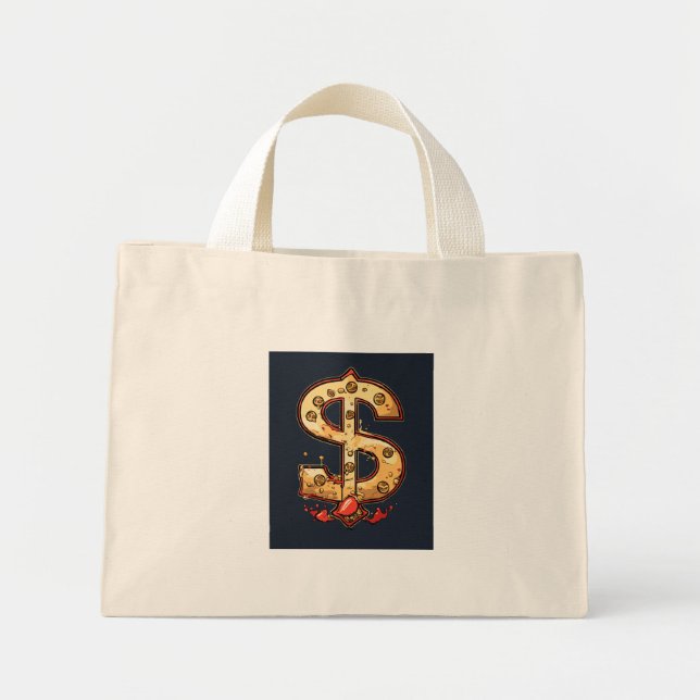 "Money Moves: Dollar Print Shopping Bag" Mini Stoffbeutel (Vorne)