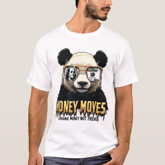 Money Moves Panda Shades T-Shirt (Vorderseite)