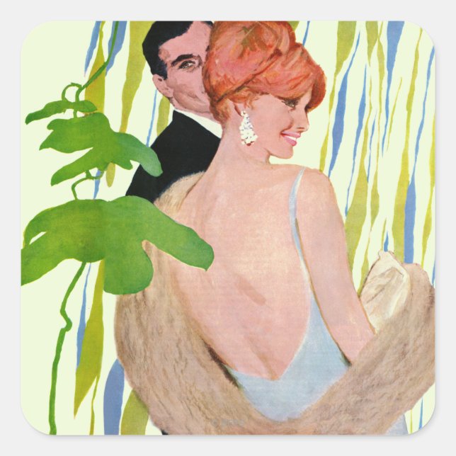 Money On Her Mind Quadratischer Aufkleber (Vorderseite)