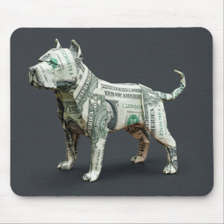 Money Origami Pit Bull Mousepad