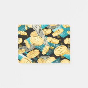Money Pattern 2 Post-it Klebezettel