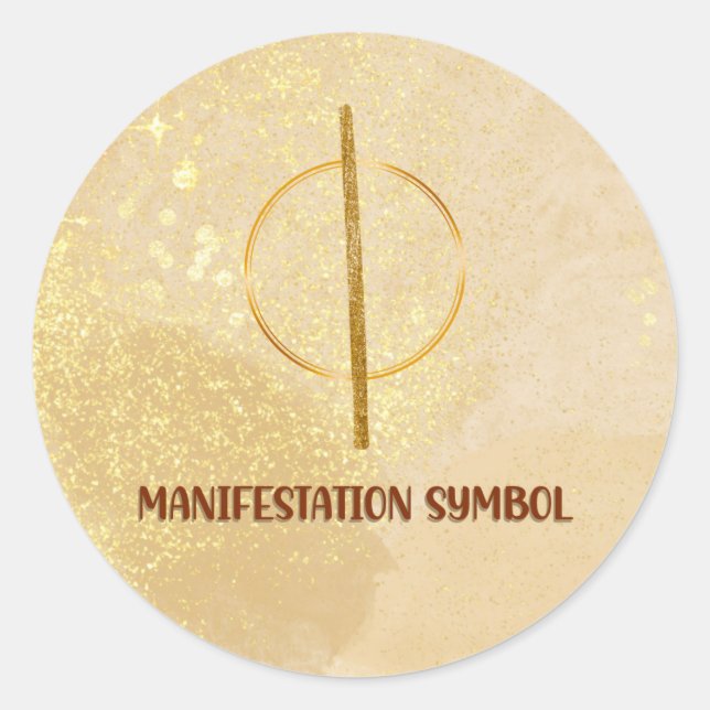 Money Reiki Infused Manifestation Symbol Runder Aufkleber (Vorderseite)