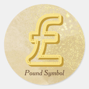 Money Reiki infused Yellow Pop Symbol Runder Aufkleber