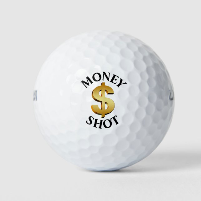 Money Shot Dollar Signieren Personalisierte Golfbä Golfball (Vorderseite)