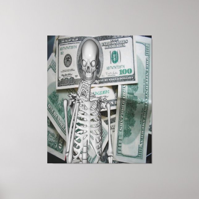 Money Stretched Canvas Print Leinwanddruck (Vorderseite)