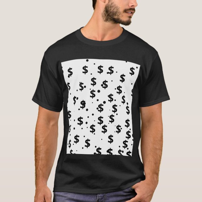 Money Talks" – Bold Dollar Sign Graphic T-Shirt (Vorderseite)