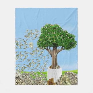 Money Tree Blanket Fleecedecke