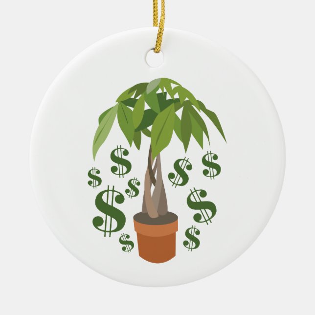 Money Tree Keramik Ornament (Vorne)