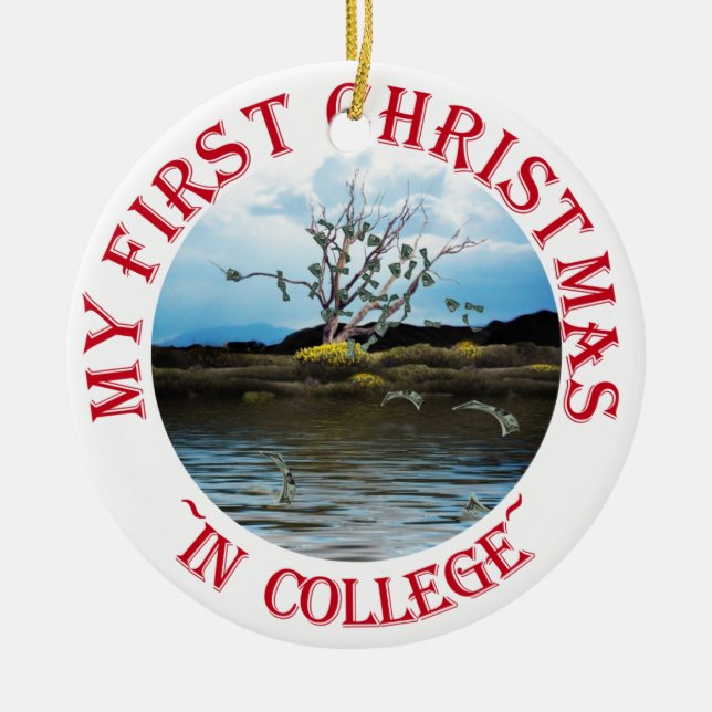 Money Tree on a Windy Day Keramik Ornament (Vorne)