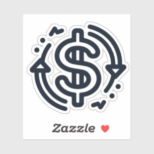 Money Vinyl Sticker - Dollar Signature Art Decal