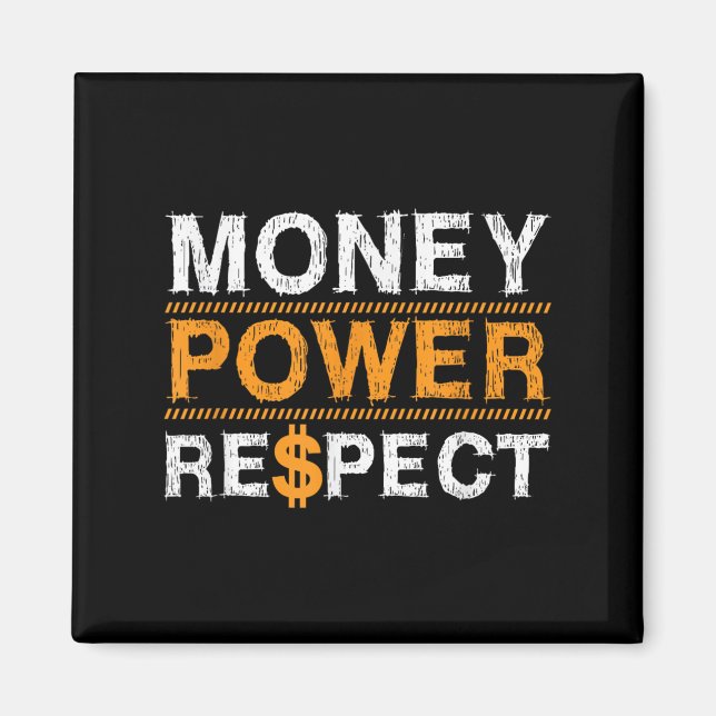 Money Wer Respect Rap Lover Entrepreneur Christmas Magnet (Vorne)