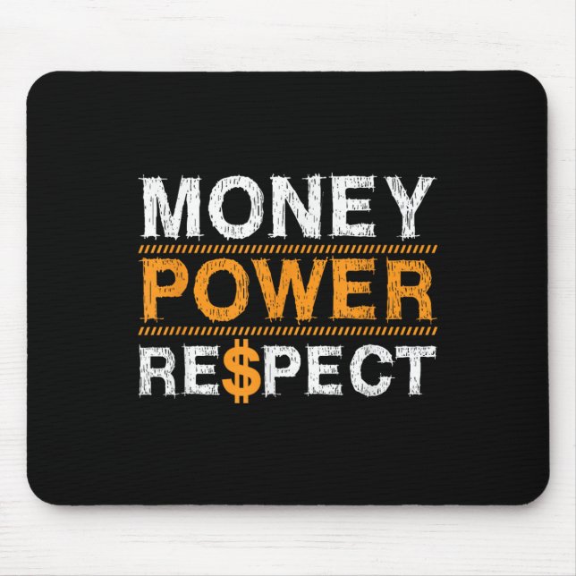 Money Wer Respect Rap Lover Entrepreneur Christmas Mousepad (Vorne)