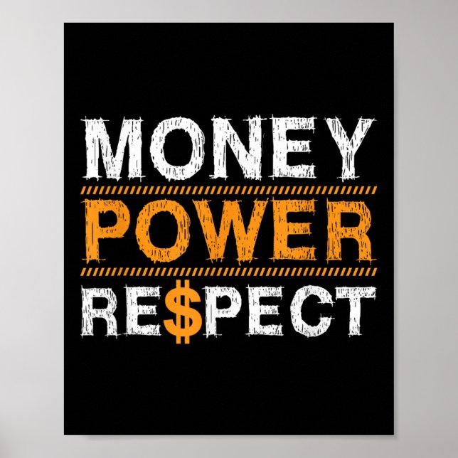 Money Wer Respect Rap Lover Entrepreneur Christmas Poster (Vorne)
