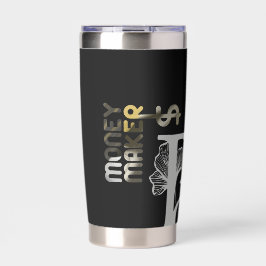 MONEYMAKER Wasser Flasche Trend Abstrakt Schwarzer