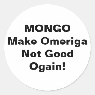 MONGO drumpf Jeff Hankamer Artjunkhaus Comic Arts Runder Aufkleber