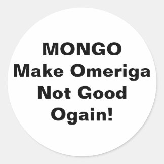 MONGO drumpf Jeff Hankamer Artjunkhaus Comic Arts Runder Aufkleber